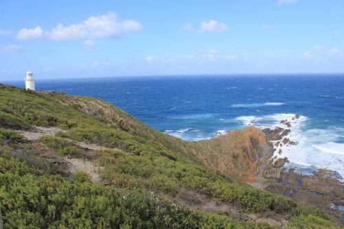 Cape Liptrap Lighthouse and rocky coastline, Gippsland, Victoria