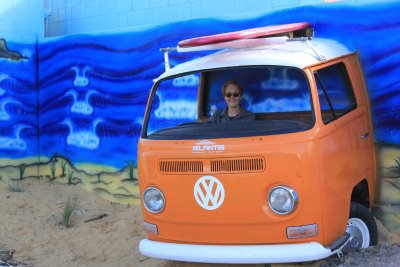 1960's surfing culture at Islantis Surf Experience - the Kombi van.