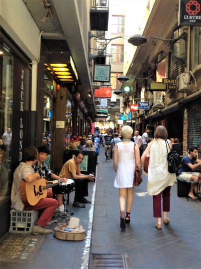 Popular Centre Place, Melbourne. Centre Place is one of Melbourne's most popular laneways.