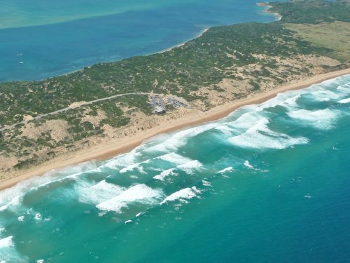 Woolamai surf beach from the air