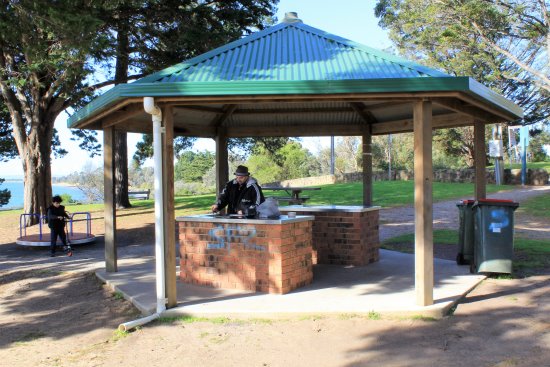 Public barbeque shelter on Phillip Island.