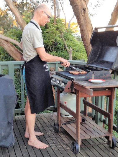 Phillip Island barbeque on the balcony.