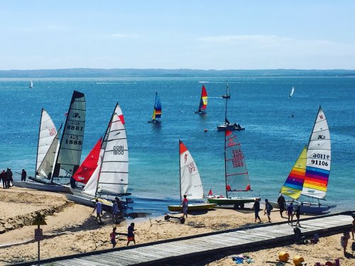 Preparing to race at Cowes Yacht Club, Phillip Island