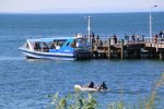 The ecoboat moored at Cowes Jetty