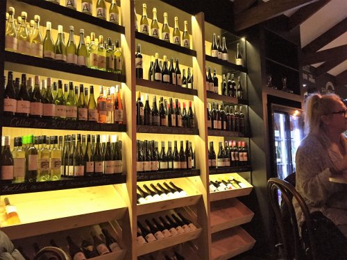Wine selection at Grenache Wine Bar, Phillip Island