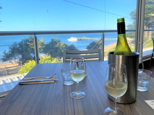 View to Cowes Jetty from Beach HQ Restaurant & Bar, Phillip Island.