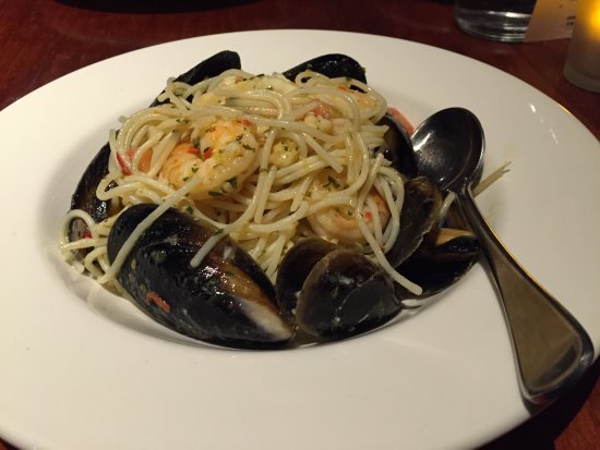 Spaghetti marinara at Rusty Water Brewery Restaurant and Bar, Cowes, Phillip Island