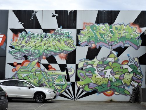 Street art near Pinos Trattoria, Phillip Island