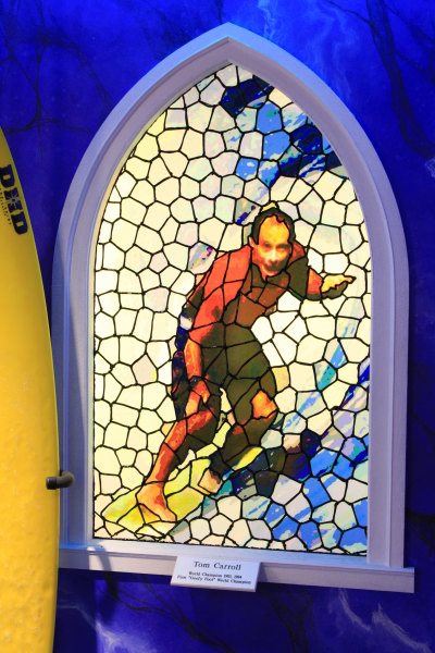 Tom Carroll window at The Islantis Surf Experience, Phillip Island