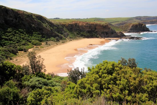 Half Moon Bay, as seen from the George Bass Coastal Walk