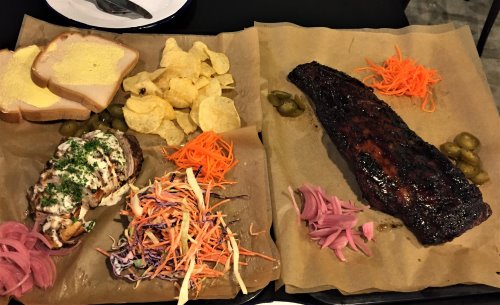 BBQ plate at Wight's American BBQ, Cowes BBQ plate at Wight's American BBQ, Cowes