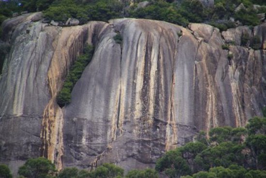 Massive granite rock face seen from Wilsons Promontory Cruise with Wildlife Coast Cruises