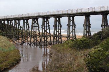 Kilcunda Trestle Bridge near the start of the Bass Coast Rail Trail